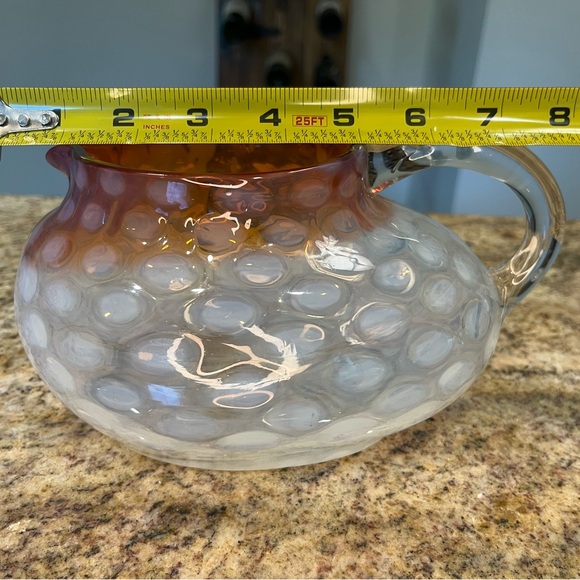 Victorian thumb print opalescent pitcher - Picture 7 of 10